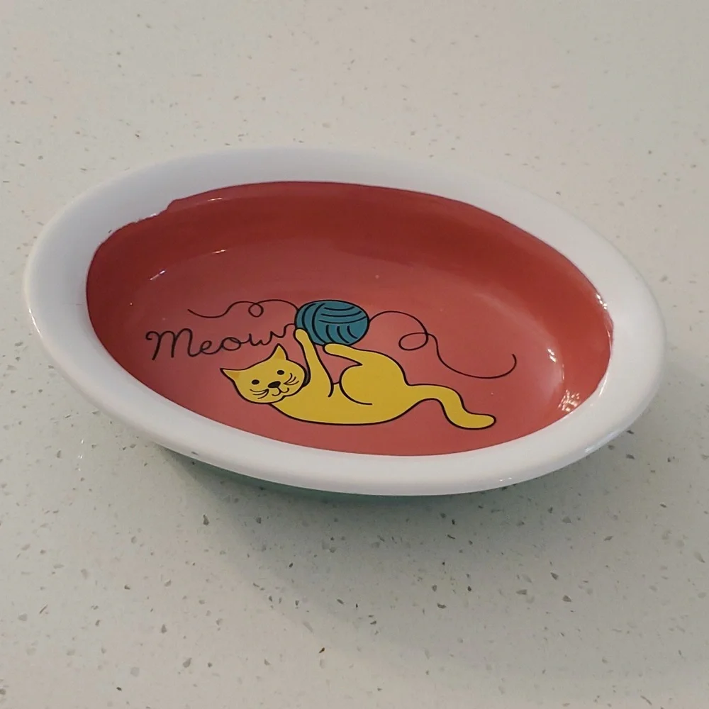 Ceramic Cat Bowl Whisker City - Picture 2 of 6